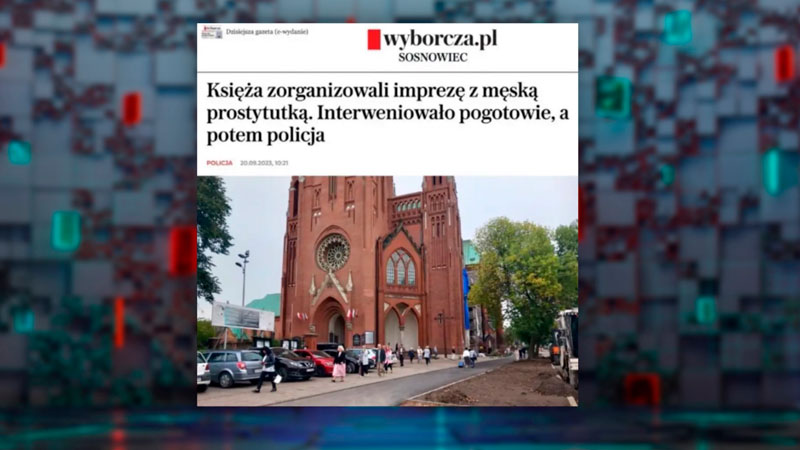 В Польше священнослужители пригласили на вечеринку мужчину-проститутку