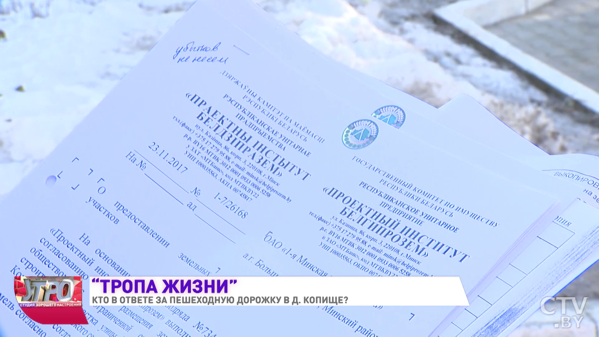 «Это безобразие! Когда дожди, скользко и грязно». Жители деревни Копище просят построить пешеходную дорожку-7