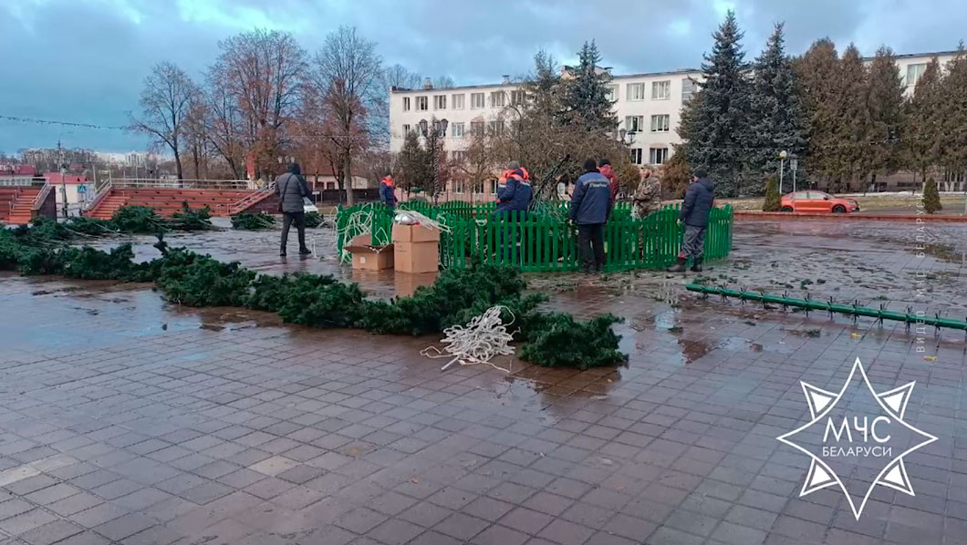 По всей Беларуси ликвидируют последствия снегопада и сильного ветра-2