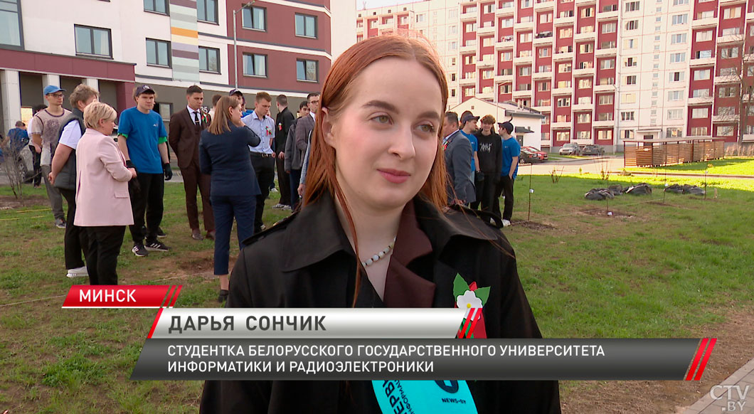 Память для будущих поколений – студенты БГУИР заложили яблоневую аллею в честь 80-летия Великой Победы-4