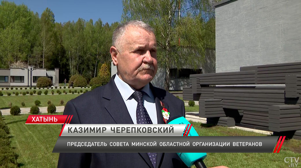 В Хатыни ветеранам Минской области вручили медали в честь 80-летия Великой Победы-6
