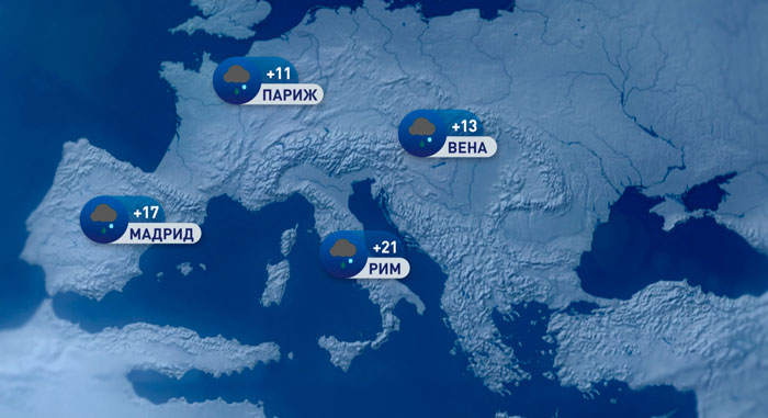 В Риме +21, а в Вильнюсе +8 с дождём – погода в Европе на неделю