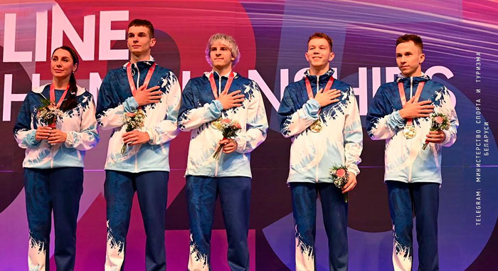 Белорусские батутисты завоевали три золота и серебро на чемпионате мира в Испании Белорусские батутисты завоевали три золота и серебро на чемпионате мира в Испании