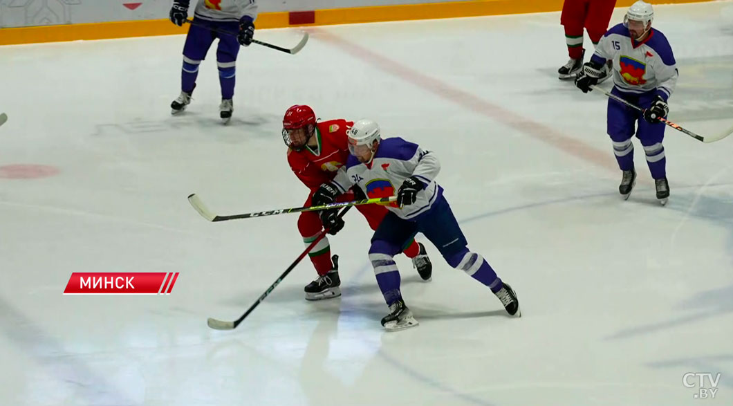 Команды Президента Беларуси и Брестской области скрестили клюшки на «Олимпик-Арене»-2