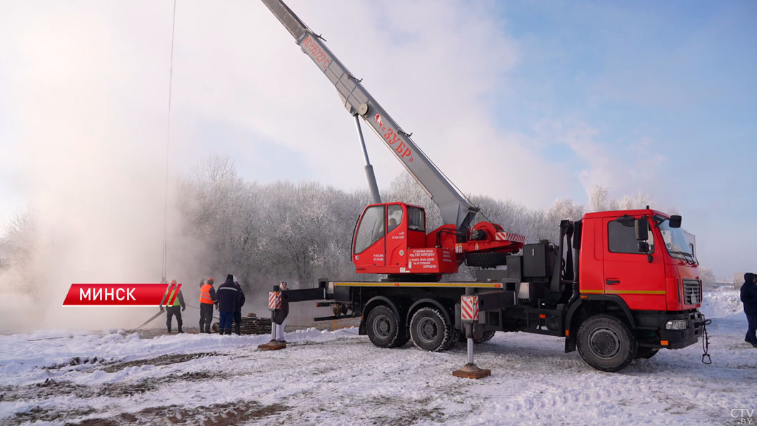 В «Белэнерго» доложили о ходе восстановительных работ на повреждённом участке теплотрассы в Минске-2