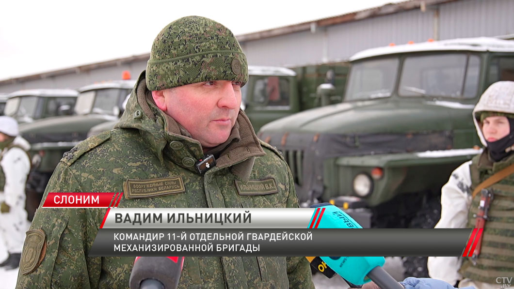 Внезапная проверка боеготовности продолжается в 11-й отдельной механизированной бригаде в Слониме-6