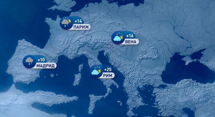 В Париже до +14, а в Варшаве +8 и кратковременный дождь – погода в Европе на неделю