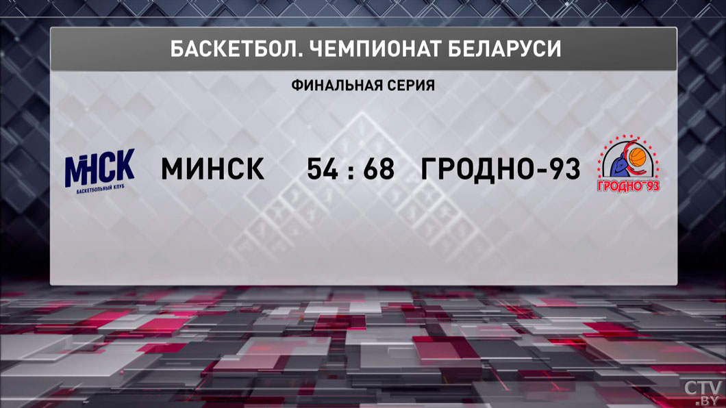Баскетболисты «Гродно-93» и «Минска» провели первый поединок финальной серии чемпионата Беларуси-1