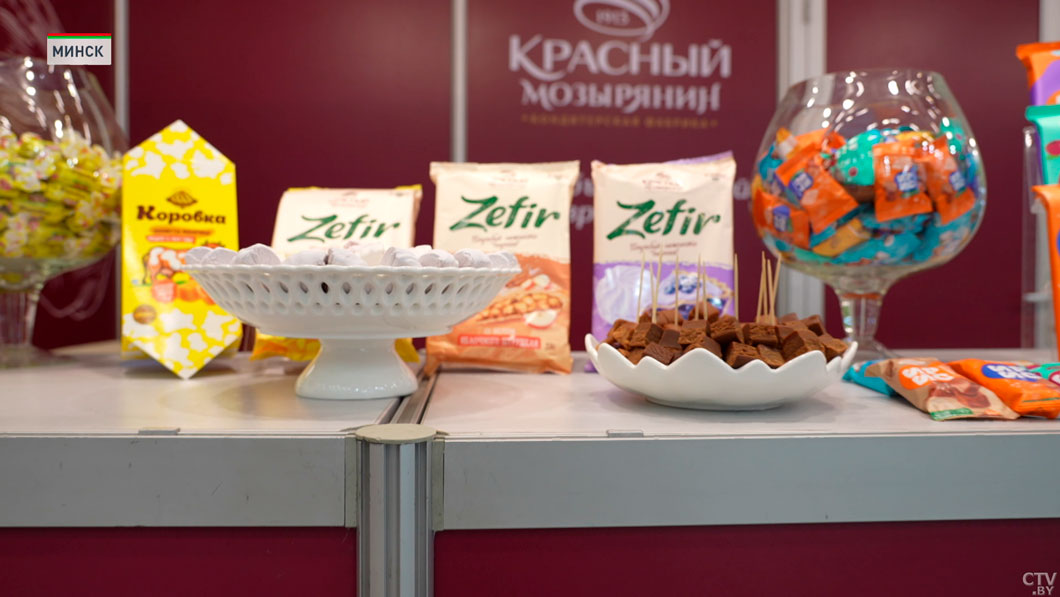 «Красный мозырянин» представил новую линейку зефира со вкусом пирогов на выставке «Белагро»-2