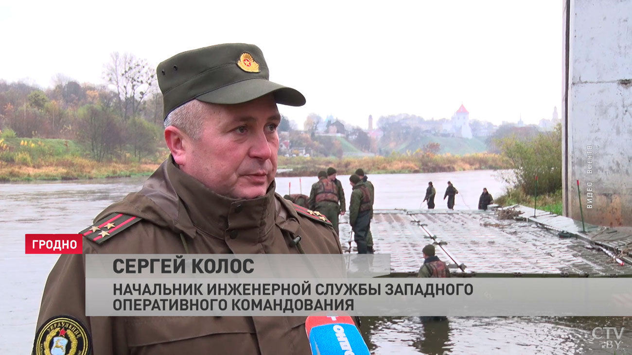 Временный понтонный мост свяжет два берега Немана в Гродно-4