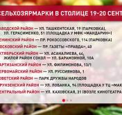 Где в Минске пройдут сельхозярмарки 19-20 сентября?