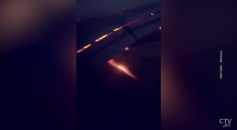 У самолёта с футболистами из Саудовской Аравии во время полёта загорелось крыло-1