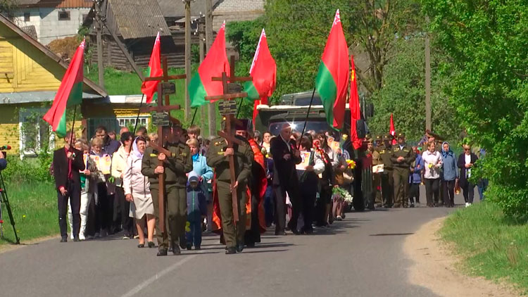 В Слонимском районе перезахоронили останки 64 красноармейцев