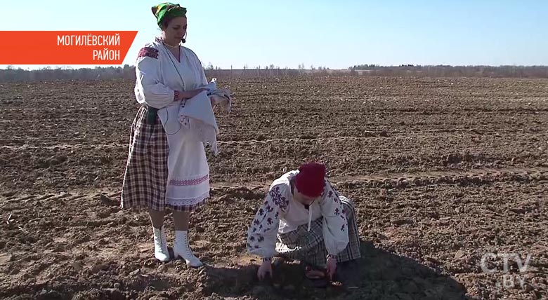 Закопать горшочек с кашей в поле: в Могилёвской области посевную начали с древних обрядов-1