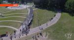 Благотворительный «Зеленый забег» в парке Победы: видеофакт