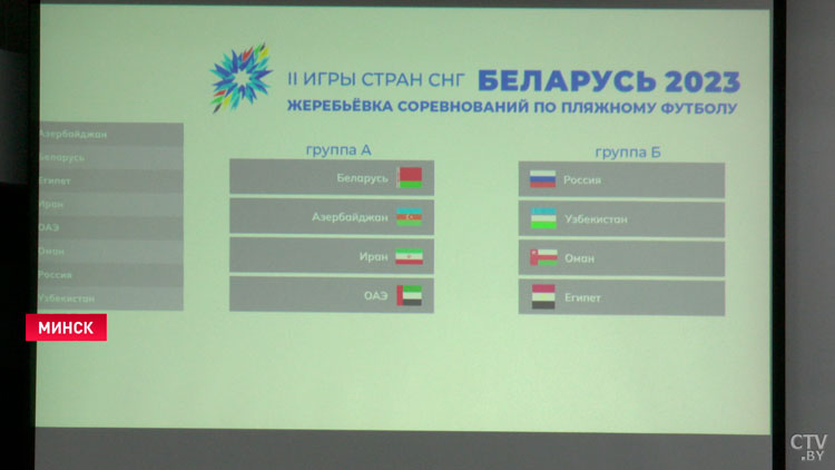 «Все команды достойные». Состоялась жеребьёвка группового этапа по пляжному футболу на II Игры стран СНГ-4