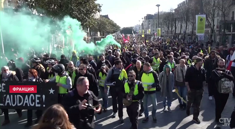 В Париже в 16-й раз прошёл митинг «жёлтых жилетов»-1